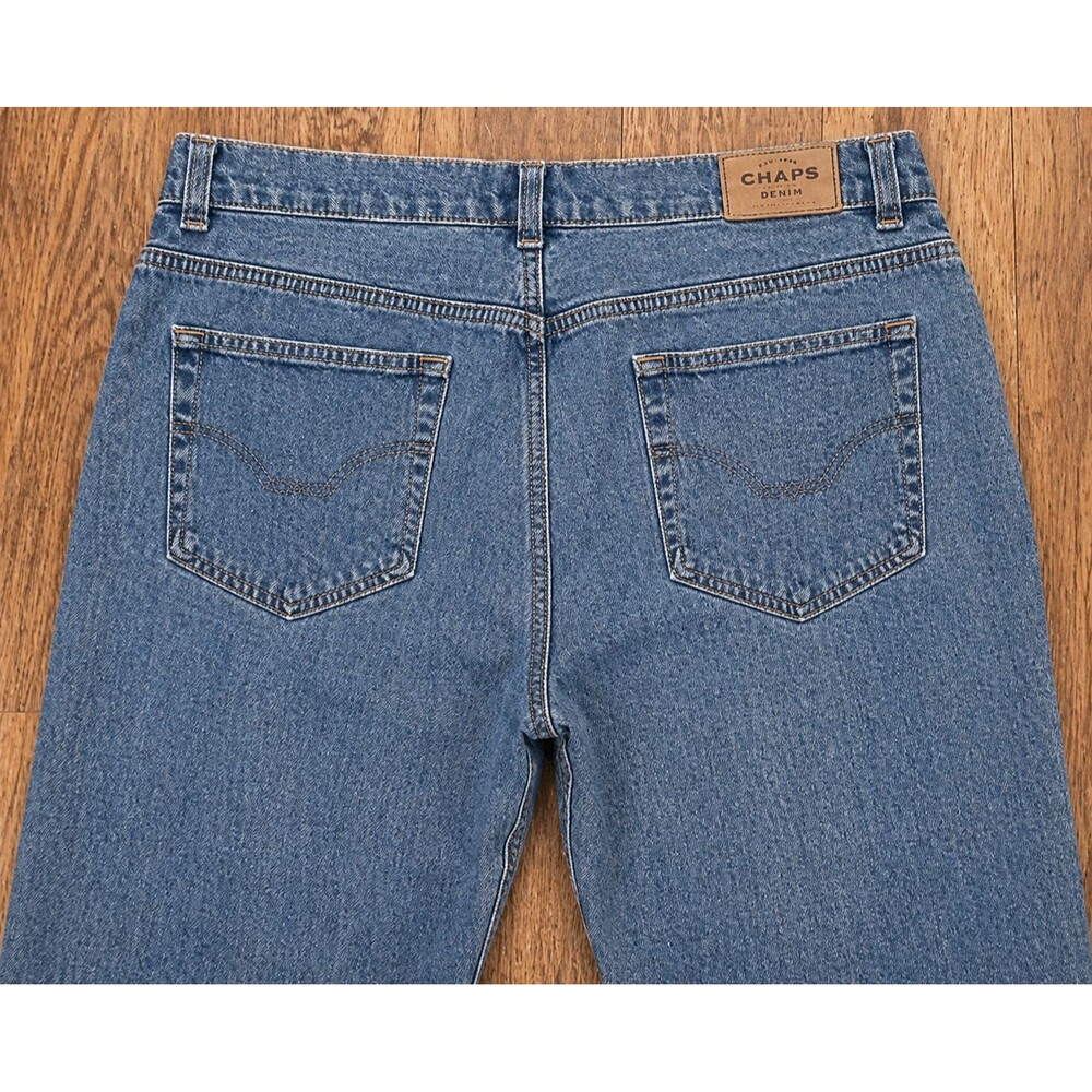 CHAPS DENIM Y2K BOOTCUT JEANS WOMENS 10 LIGHT WASH MID RISE - Picture 4 of 8